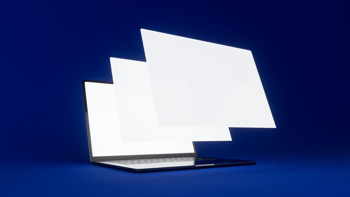 Professional website design workspace